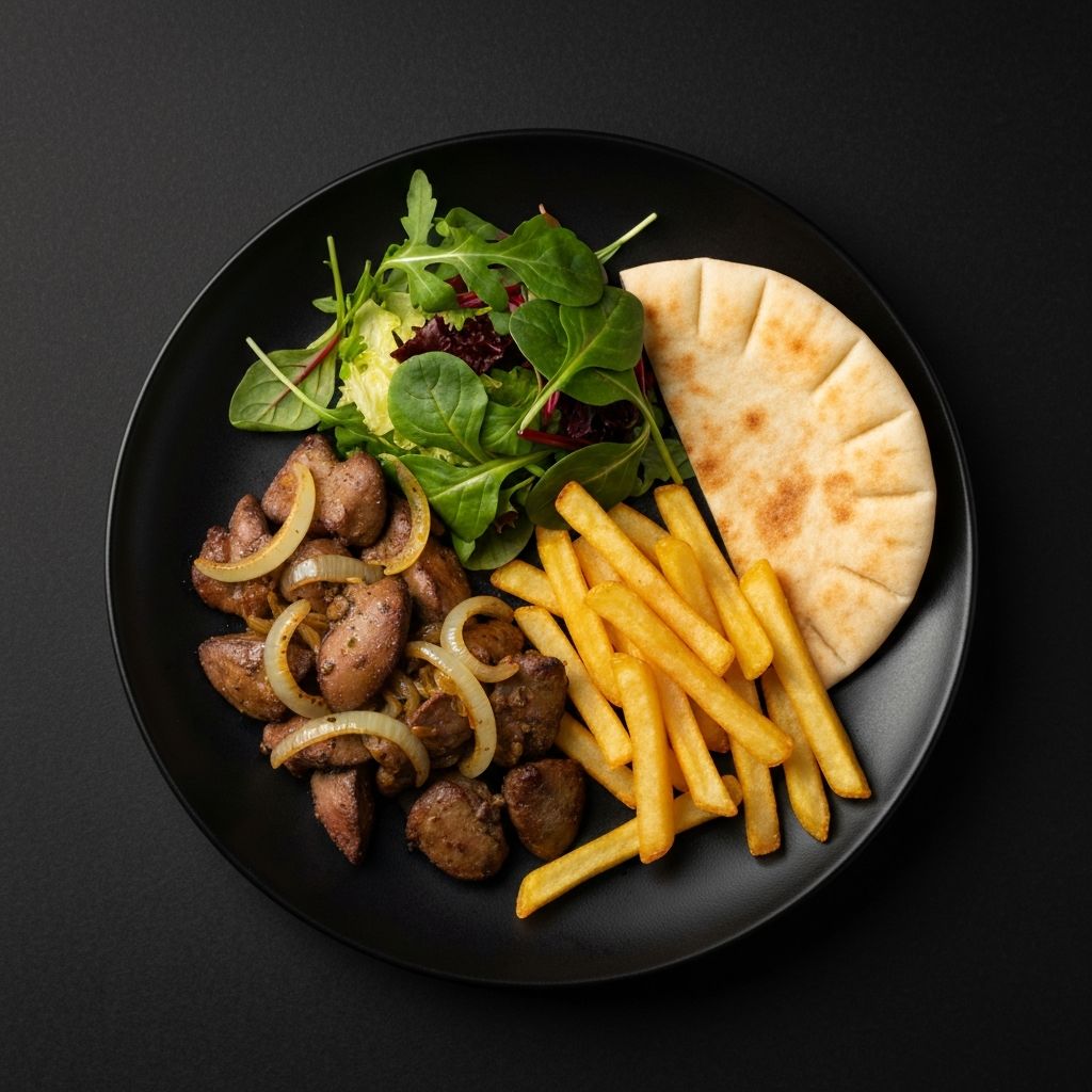 כבד עוף בצלחת