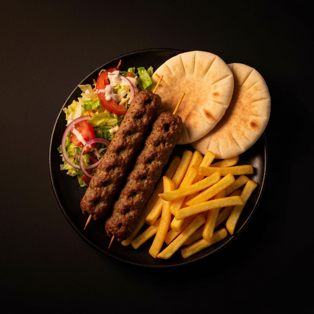 קבב מזרחי בצלחת